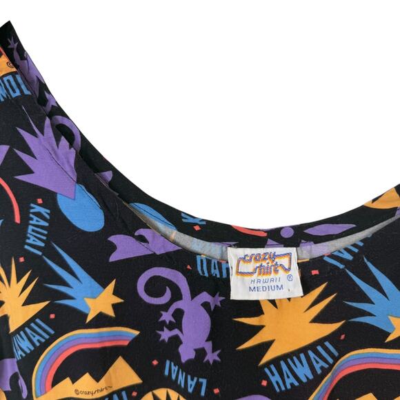 Crazy Shirts Hawaii Vintage Islands Graphic Crop Tank Top Scoop Neck Medium - Picture 4 of 7